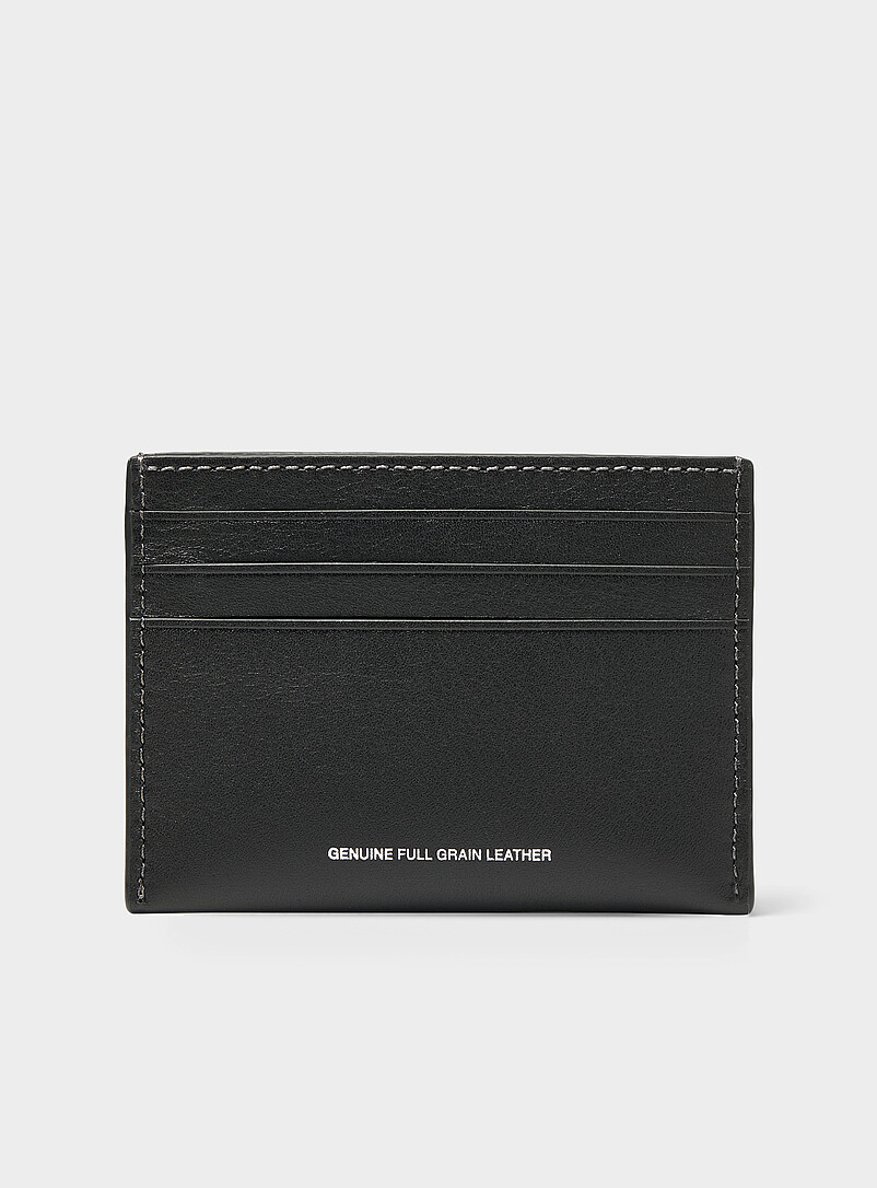 Minimalist smooth leather card holder product image 2