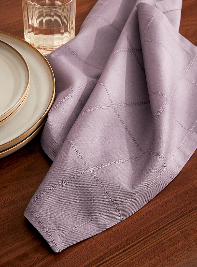 Simons Maison: La serviette de table carreaux lilas Lilas