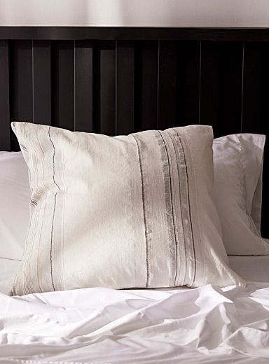 Pure cotton grey Euro pillow sham 