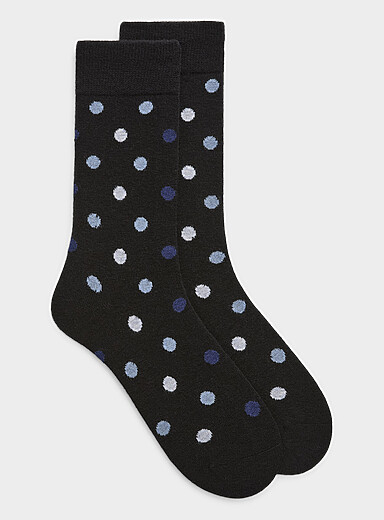 Colourful dot merino wool-blend socks