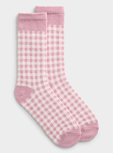 Ultra-soft gingham check socks