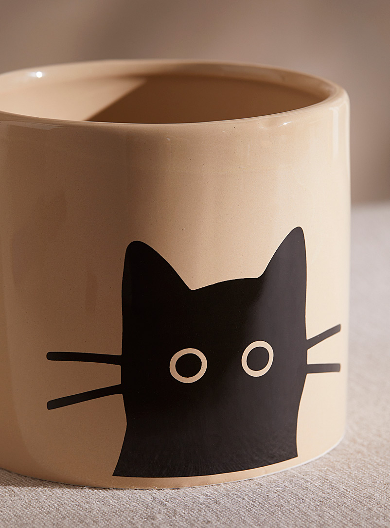 Black cat planter 4.25 in product image 2