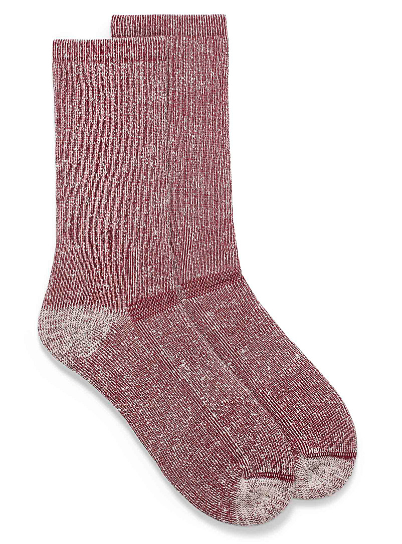 Le 31 Black Heathered wool socks for men
