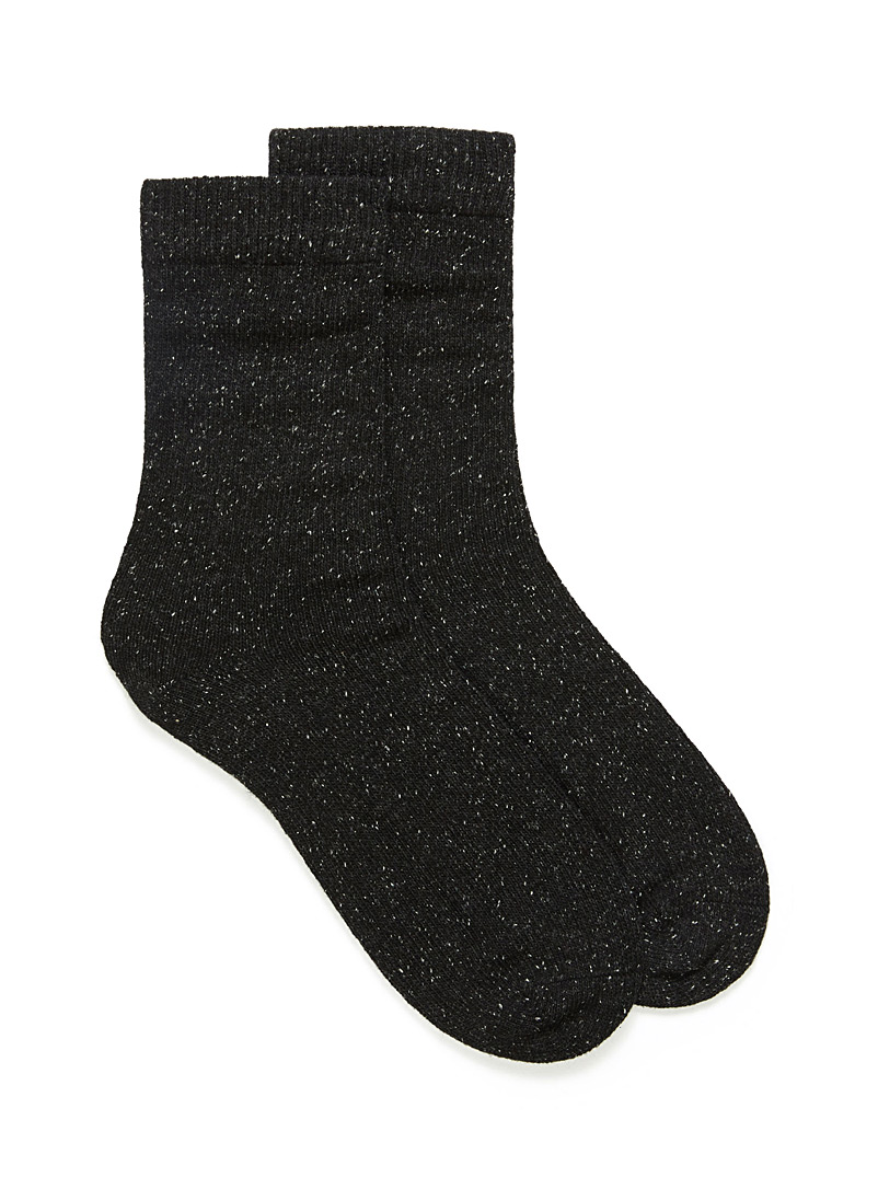 Le 31 Charcoal Coloured silky-wool socks for men