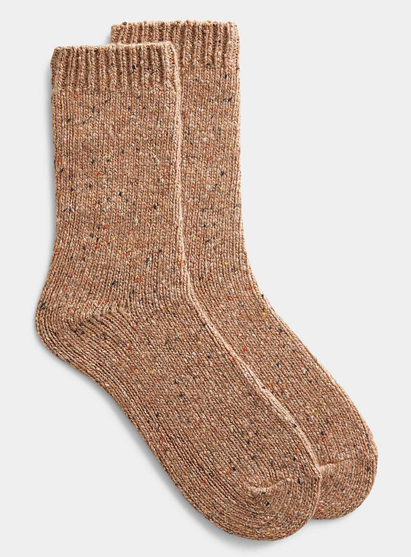 Le 31 Patterned Brown Flecked socks for men