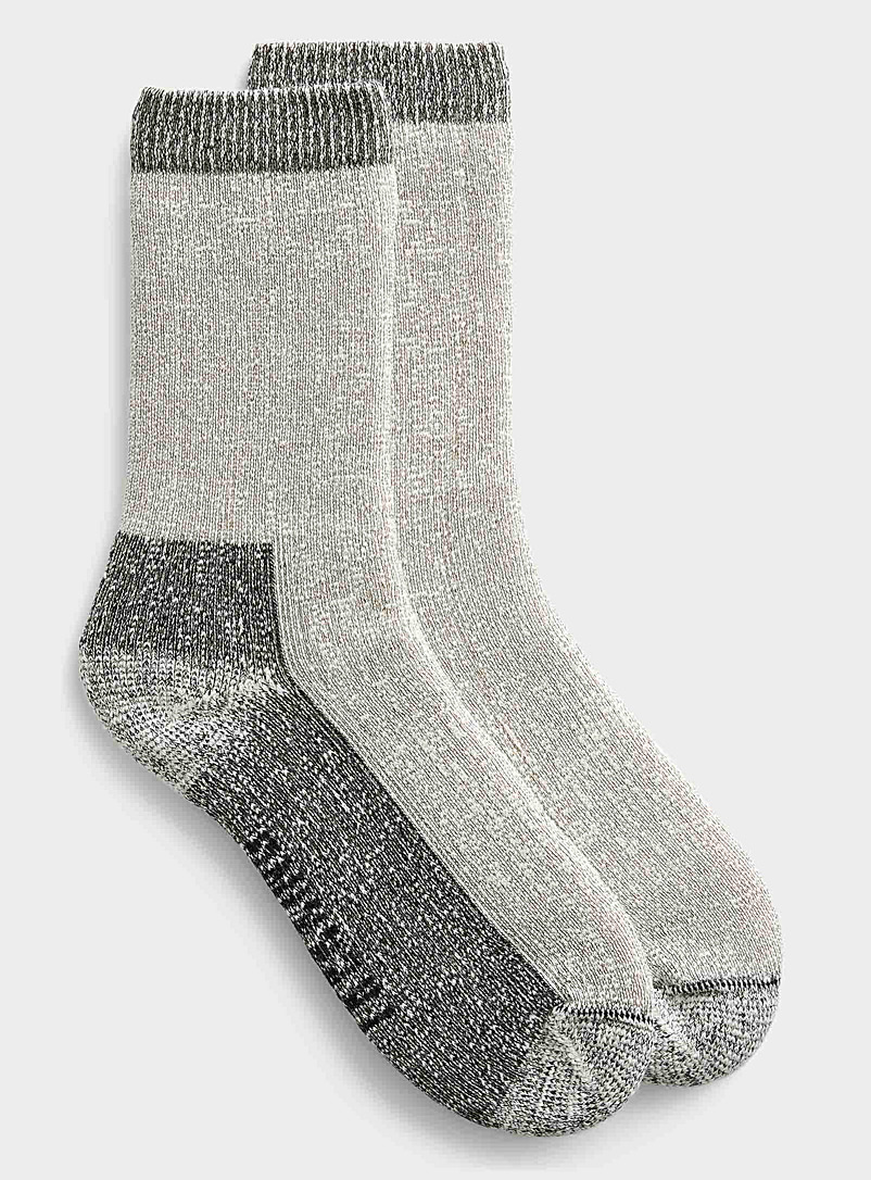 Le 31 Charcoal Heathered heritage wool sock for men