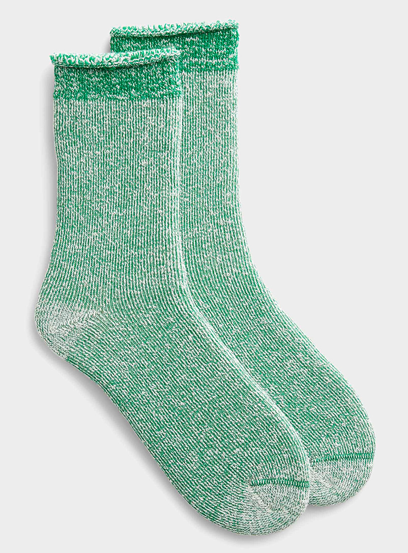 Le 31 Bottle Green Colourful heritage wool sock for men