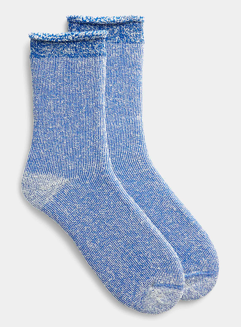 Le 31: La chaussette de laine héritage colorée Bleu royal-saphir pour homme