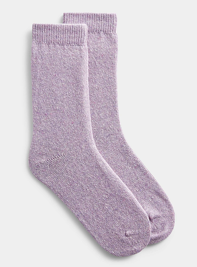 Simons Lilacs Speckled knit sock for women