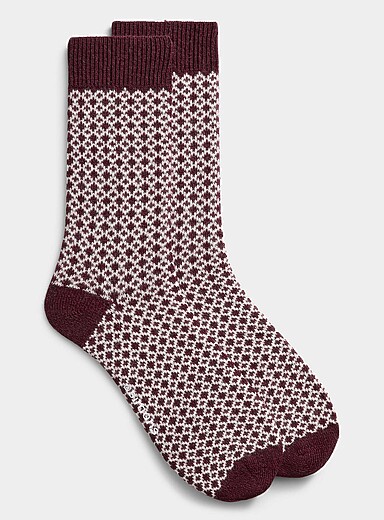 Argyle jacquard socks