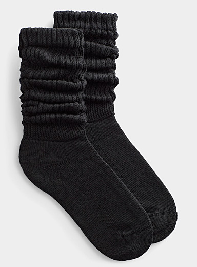 Ribbed slouchy socks Made in Portugal