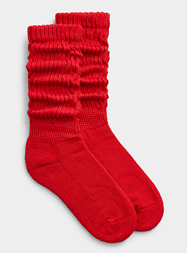 Ribbed slouchy socks Made in Portugal