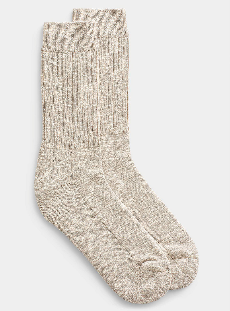 Simons Sand Heathered knit boot socks for women