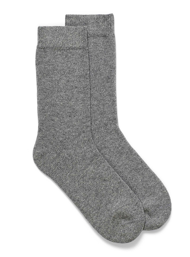 Simons Charcoal Essential knit wool socks for women