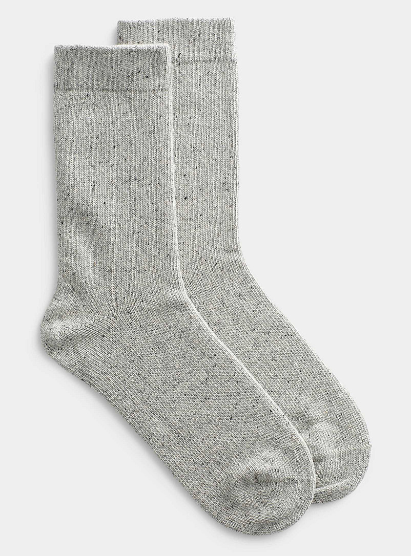 Simons Light Grey Essential knit wool socks for women