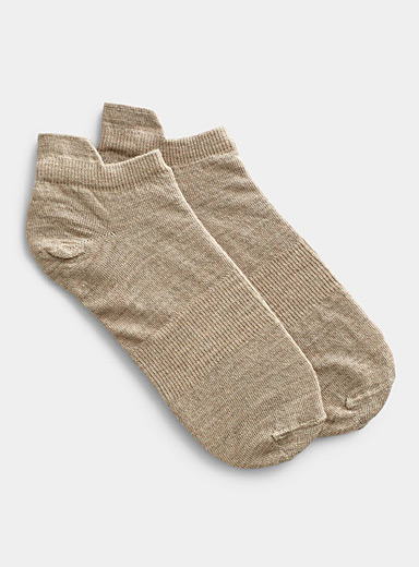 Heathered wool ped socks Made in Portugal