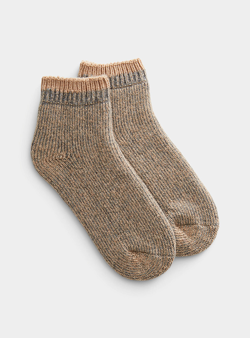 Simons Grey Two-tone socks for women