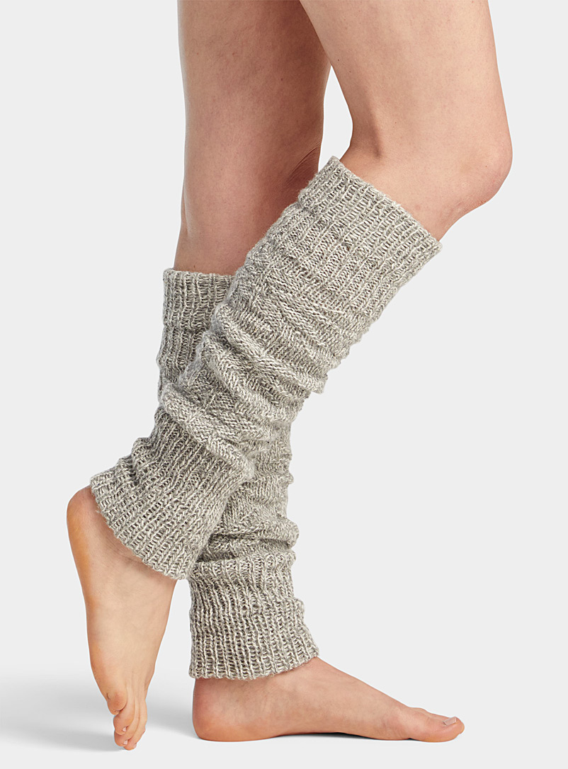 Two-tone knit legwarmers, Simons