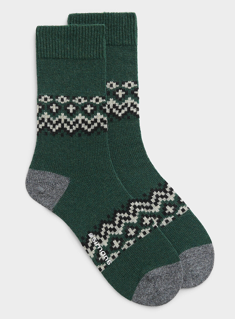 Fair Isle wool socks product image (primary)