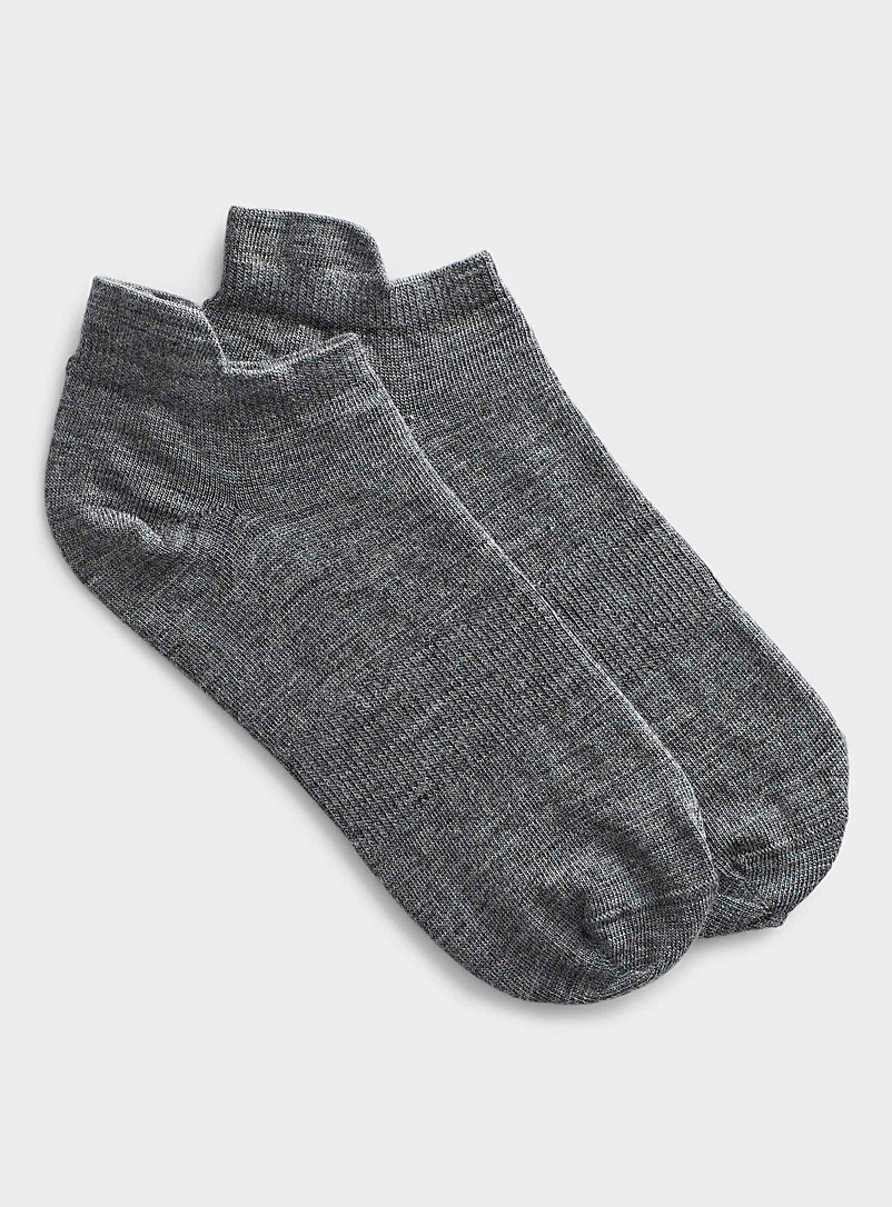 Heathered wool ped socks Made in Portugal product image (primary)