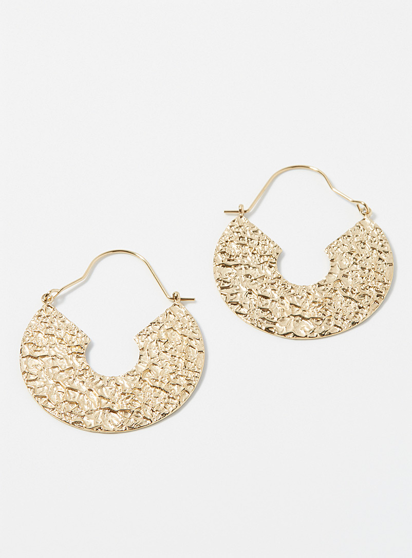 Zag Bijoux Assorted Large hammered earrings for women