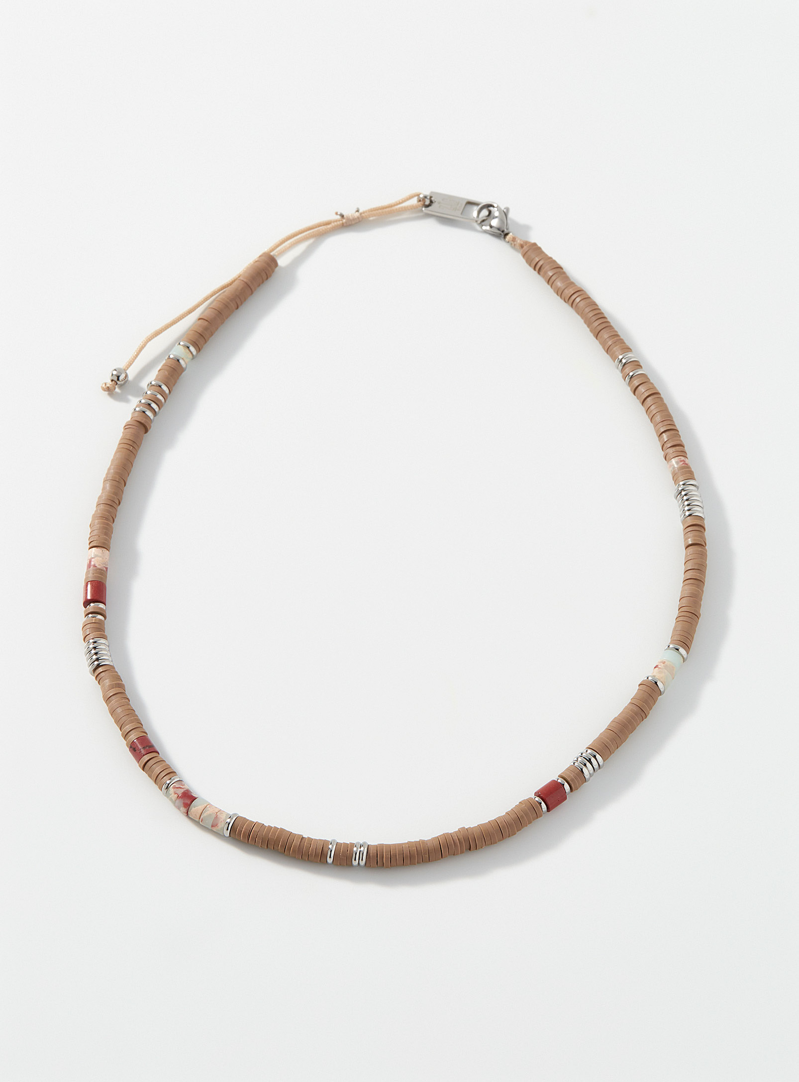 Zag Bijoux - Men's Heishi touch of colour necklace