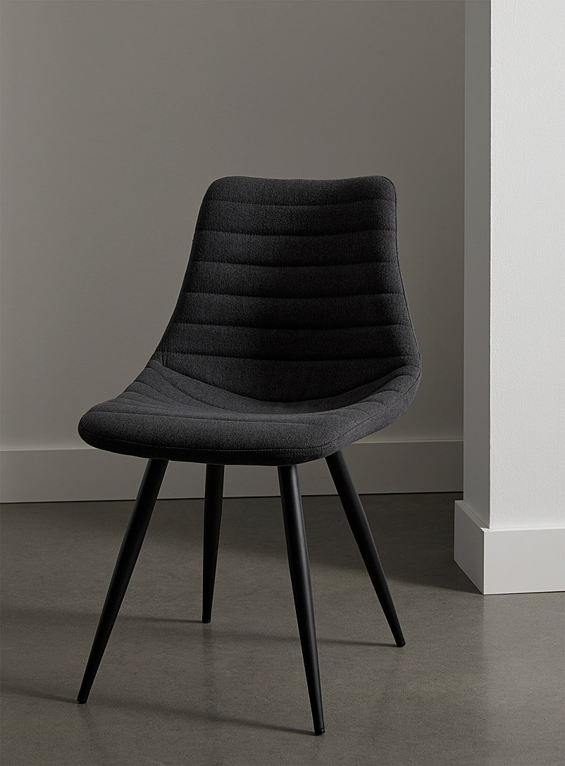 Simons Maison Dark Grey Quilted silhouette chair