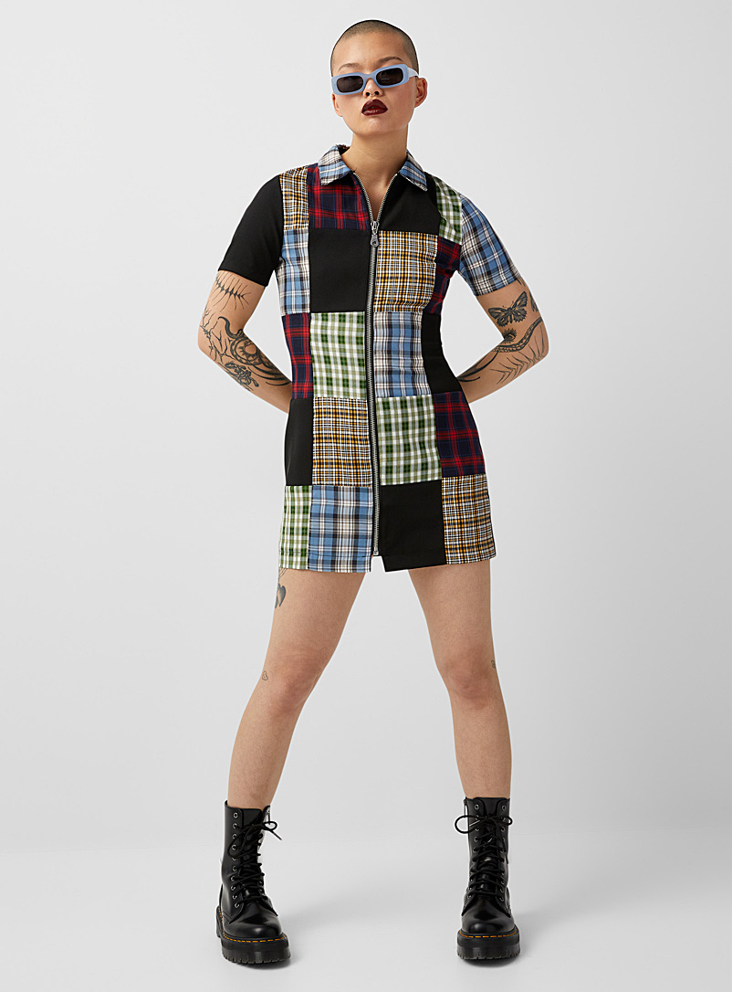 The Ragged Priest Assorted Checkered squares dress for women