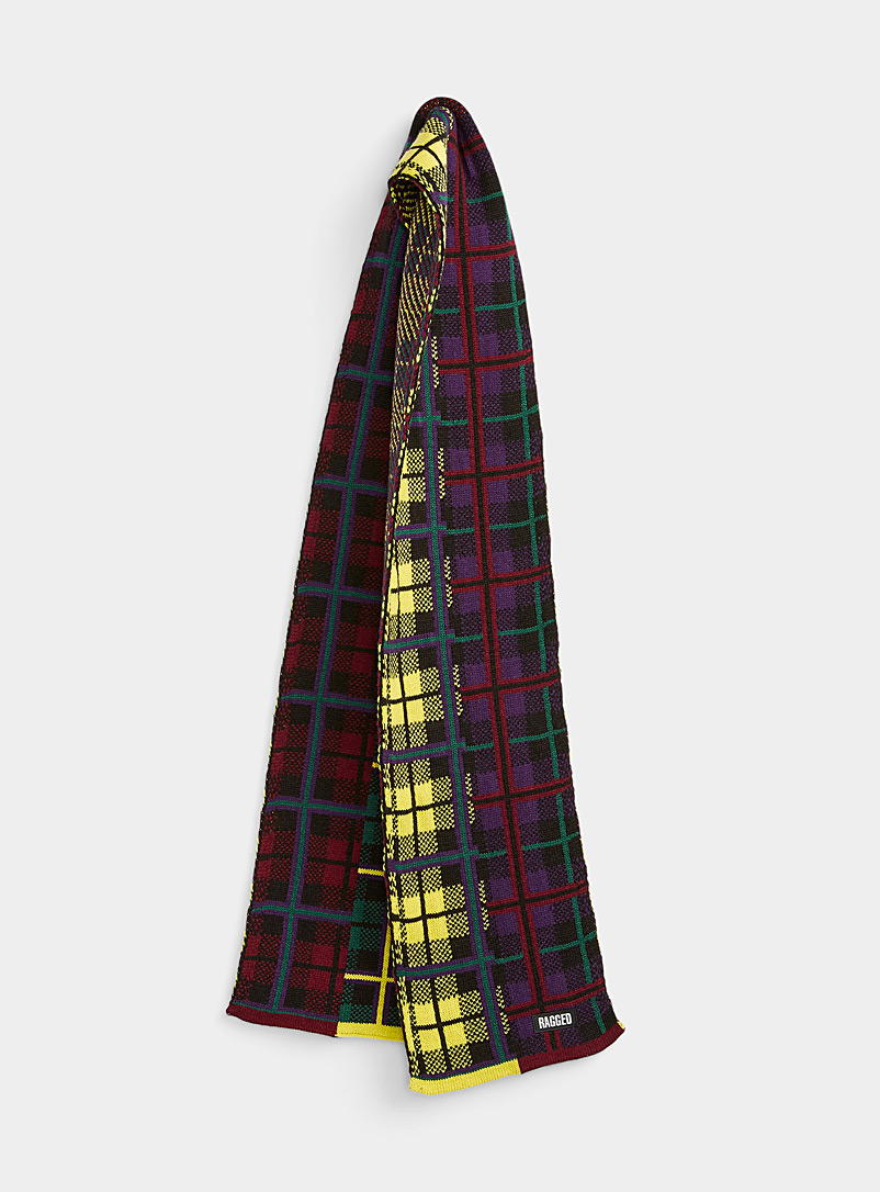 The Ragged Priest Patterned Red Mixed-plaid scarf for women