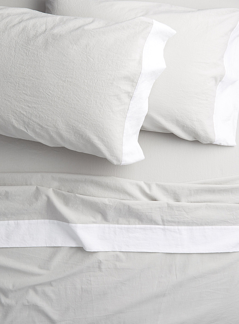 Linen Cotton Sheet Set Fits Mattresses Up To 16 In Simons Maison Natural Fibre Sheets Bedroom Simons