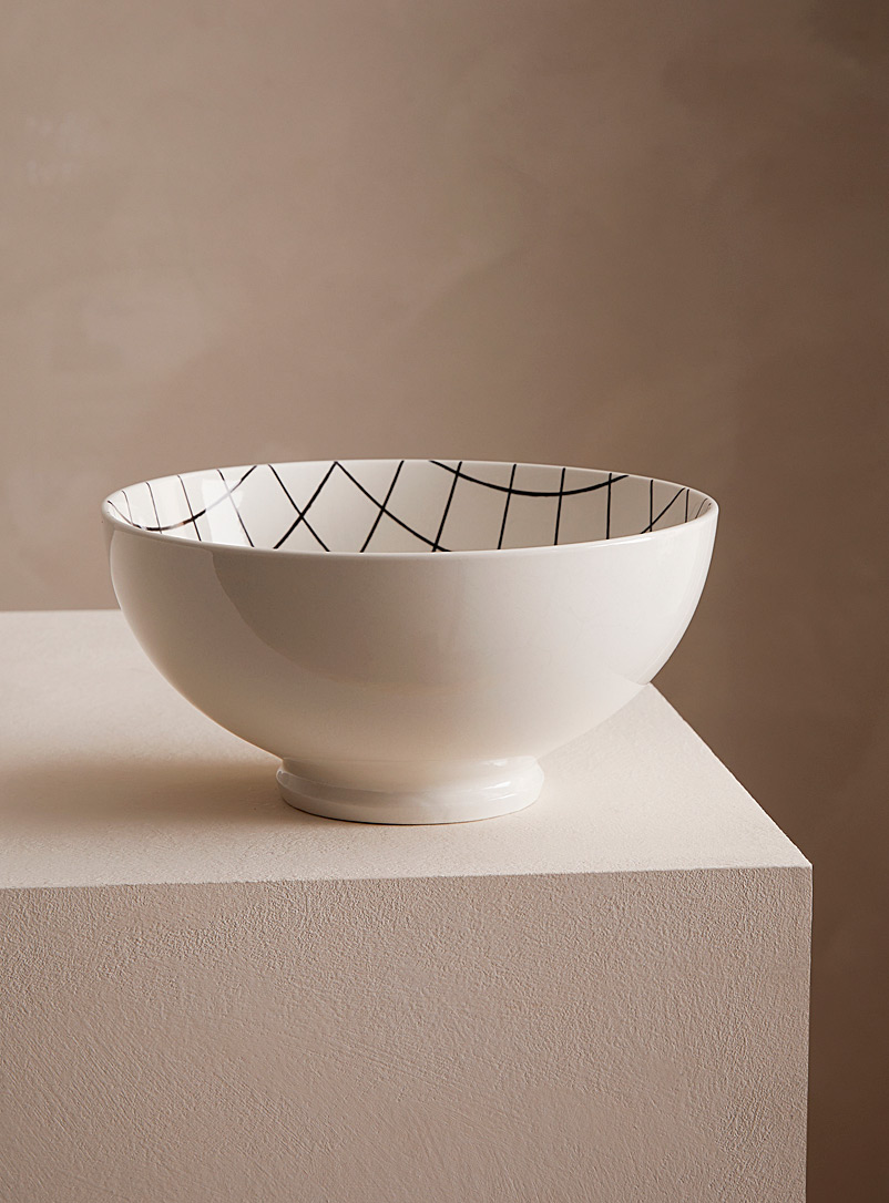 Simons Maison White Black window tiles large bowl