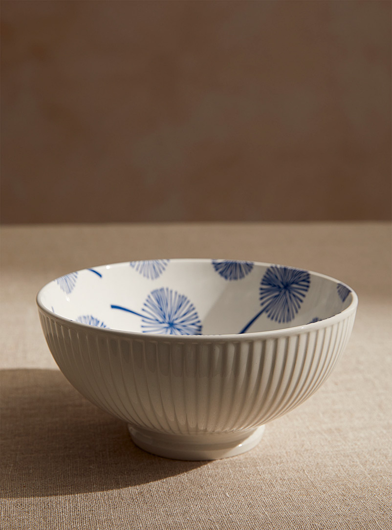Simons Maison Blue Dandelion large grooved bowl