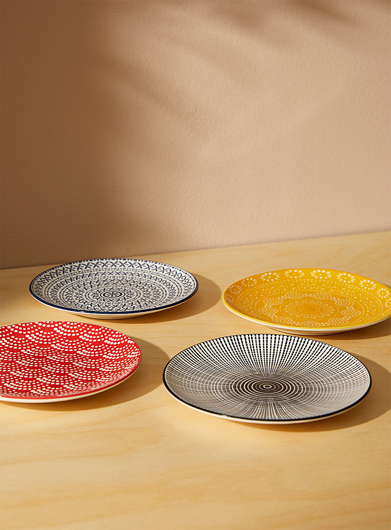 Simons Maison: Les petites assiettes porcelaine colorée Ensemble de 4 Assorti
