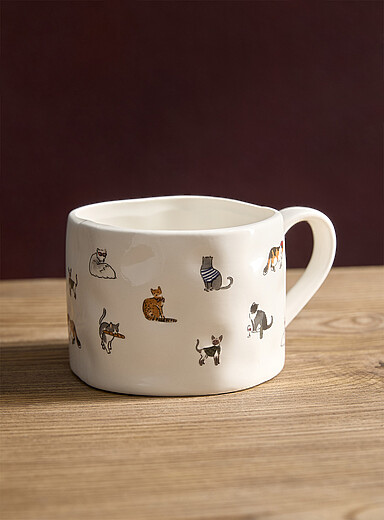 La grande tasse emboss&eacute;e belle vie chats
