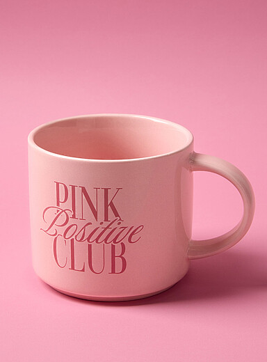La tasse Pink Positive Club <b>En soutien &agrave; la Fondation cancer du sein</b>