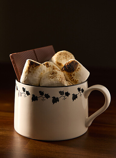 Simons Maison Patterned White Inner black cat mug <b>Halloween Collection</b>