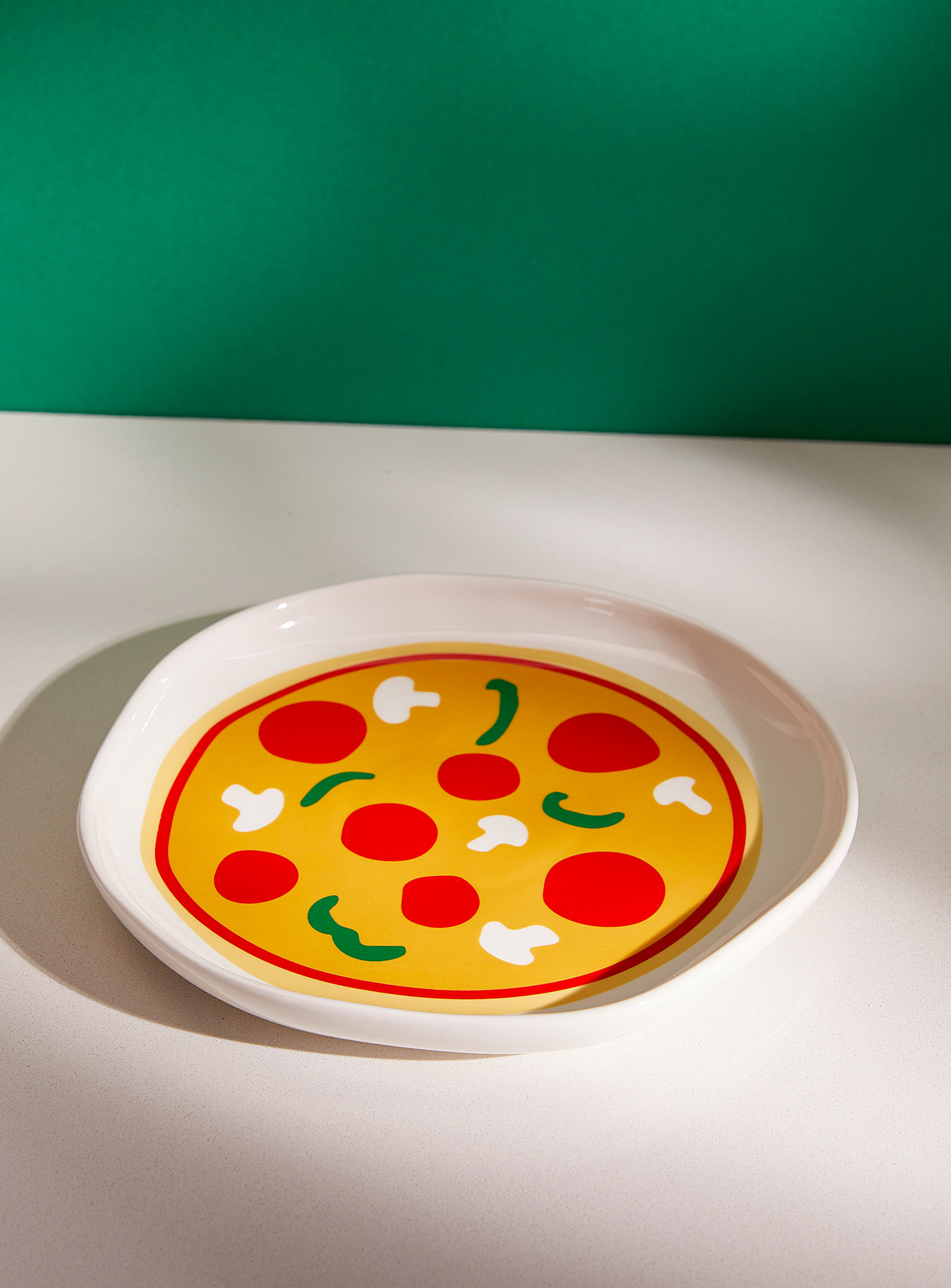 Simons Maison All-dressed Pizza Plate In Patterned Red