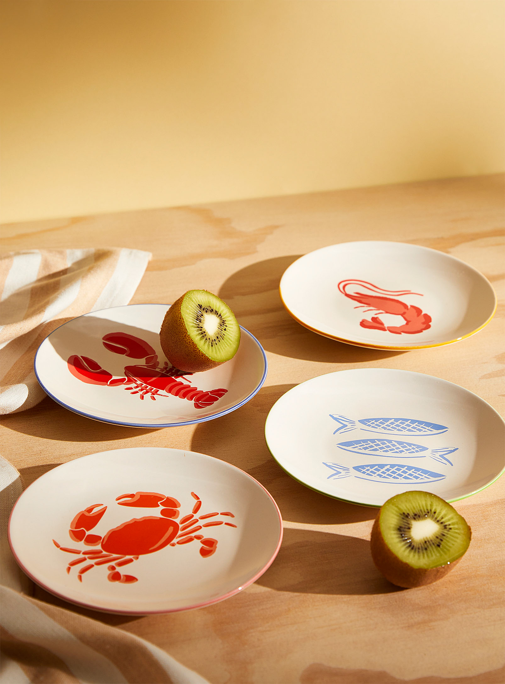 Simons Maison Sea's Bounty Small Plates Set Of 4 In Multi