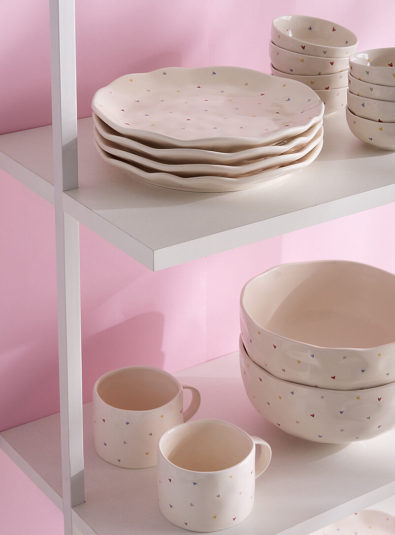 Large colourful heart embossed bowl product image 3