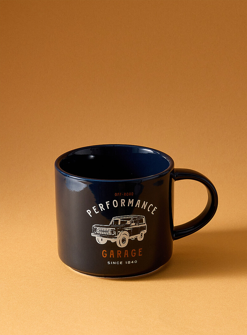 Navy car mug product image (primary)