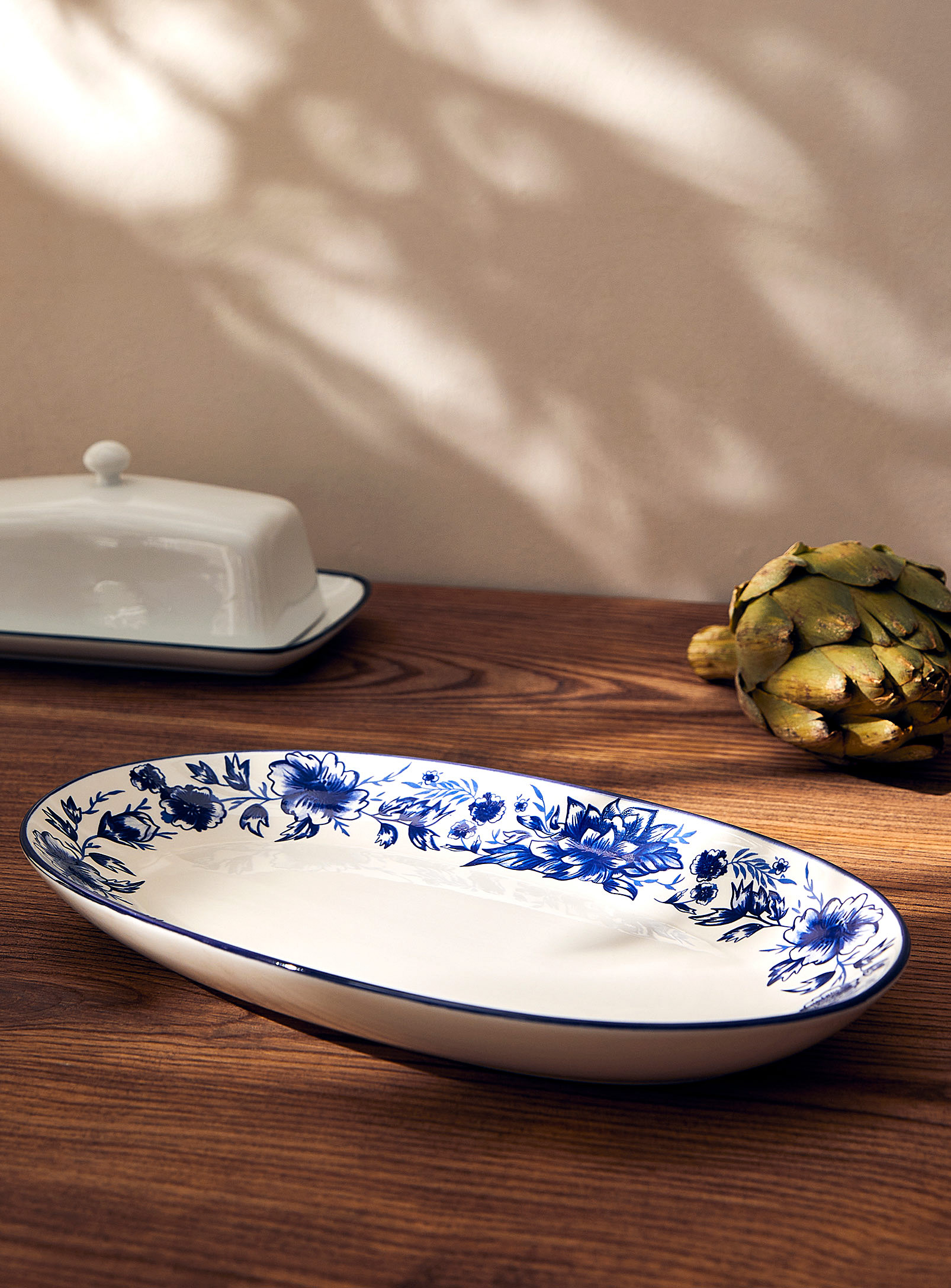 Simons Maison - Floral ceramic serving tray