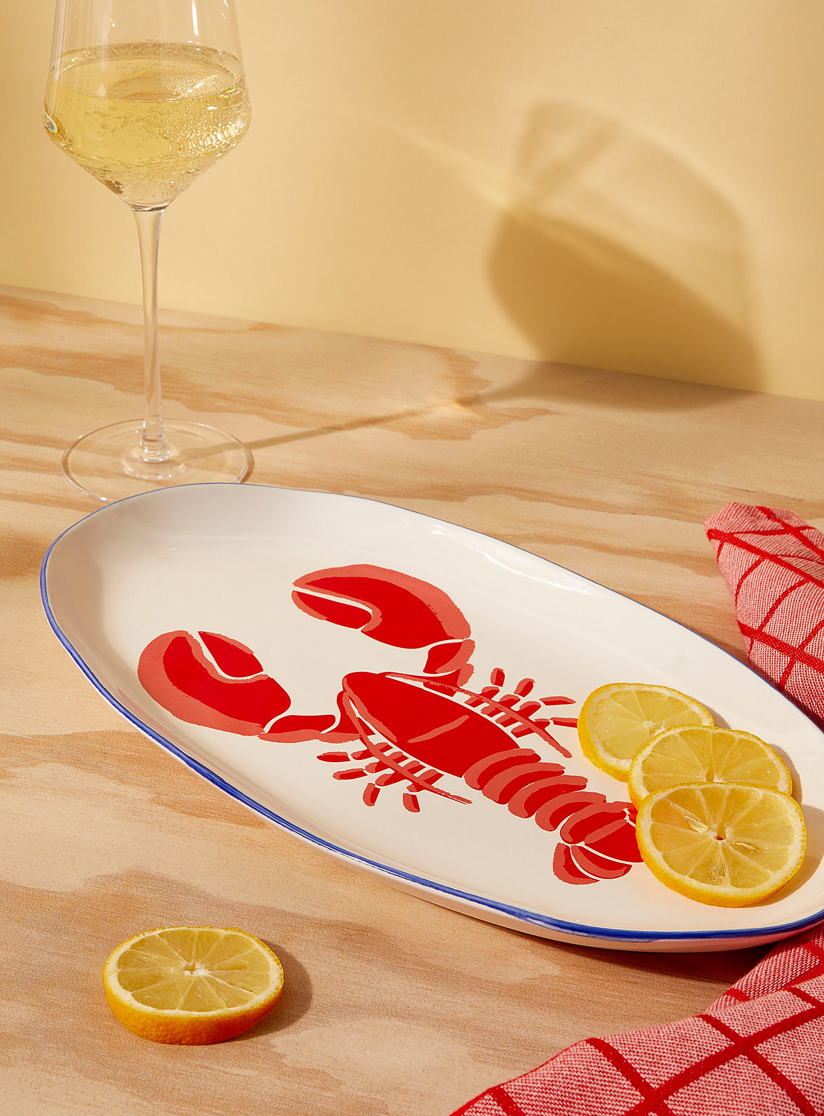 Simons Maison Lobster Serving Tray In Multi