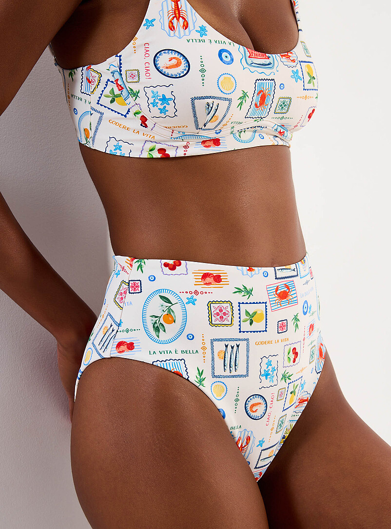 Simons Black High-rise bikini bottom for women