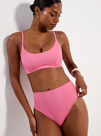 Simons: Le bikini taille haute Noir pour femme