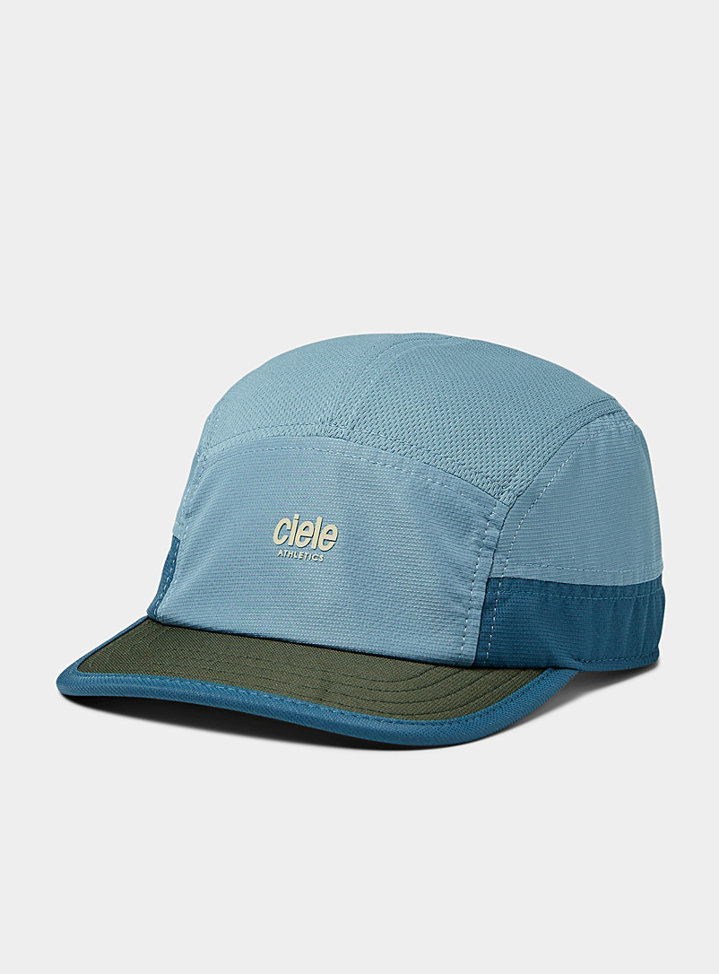 Ciele Patterned Blue ALZ short visor 5-panel cap for men