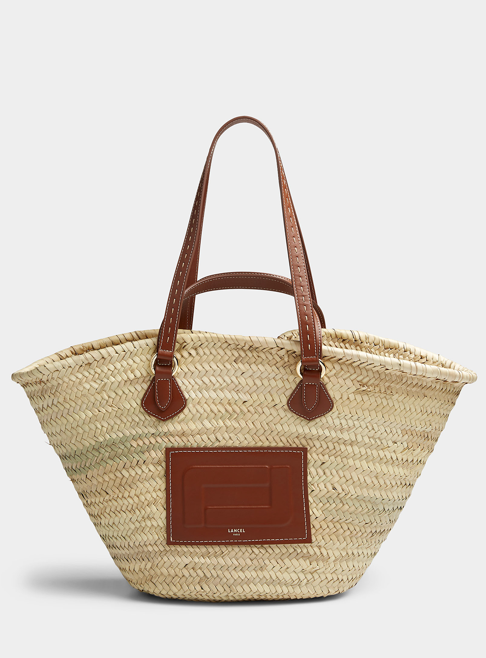Lancel Medium Summer Mania Tote Bag In Patterned Brown