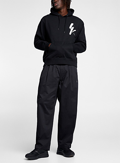 Yohji Yamamoto: Le pantalon ample twill noir New Era Noir pour homme