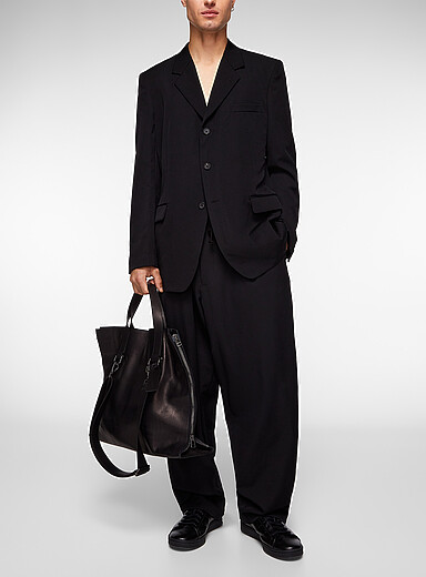 Three-button 100% wool blazer