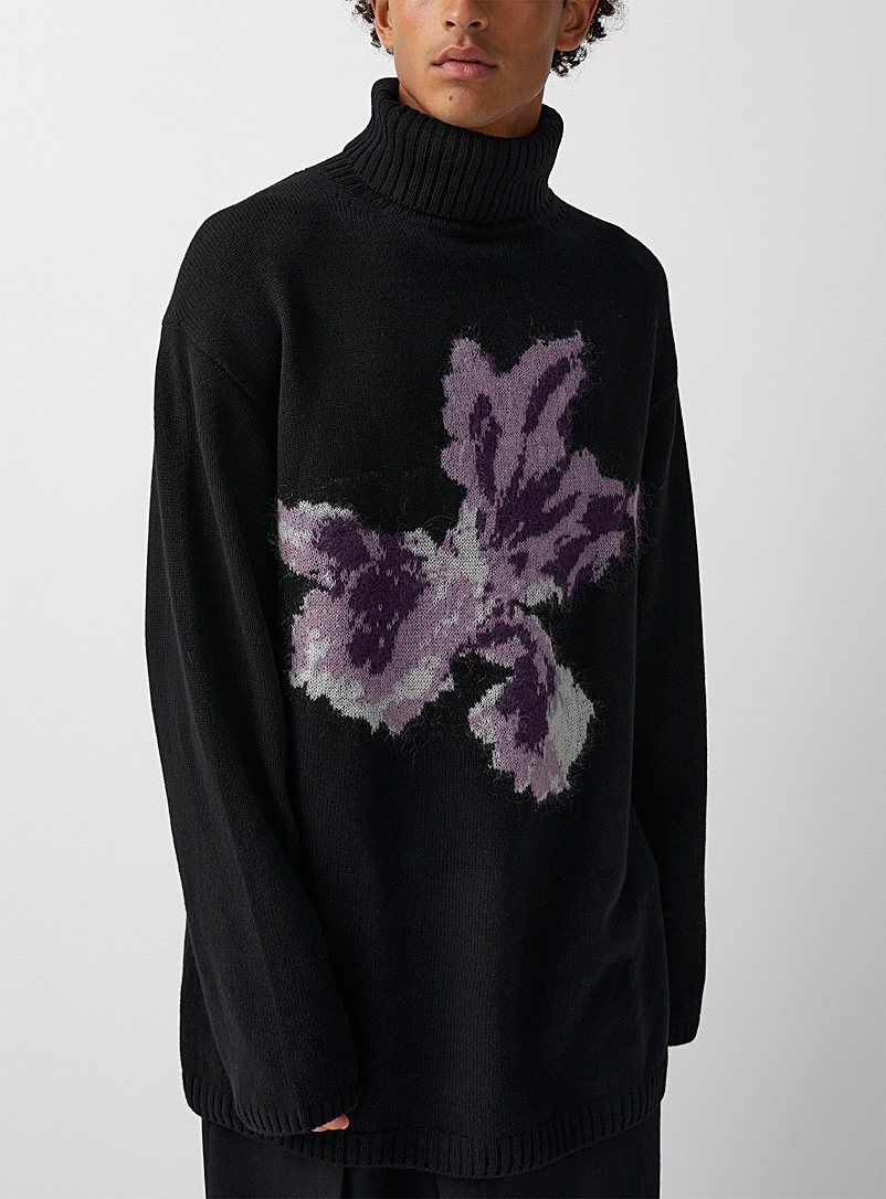 Jacquard flower turtleneck | Yohji 