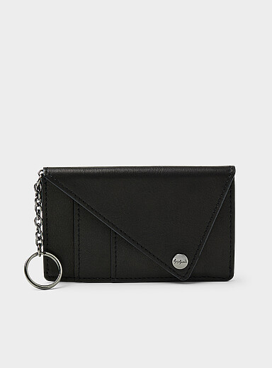 Triangular flap card holder